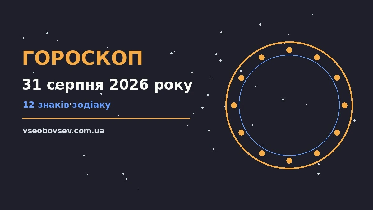 Зоряне небо над міською вулицею увечері 31 серпня, символ щоденного гороскопу
