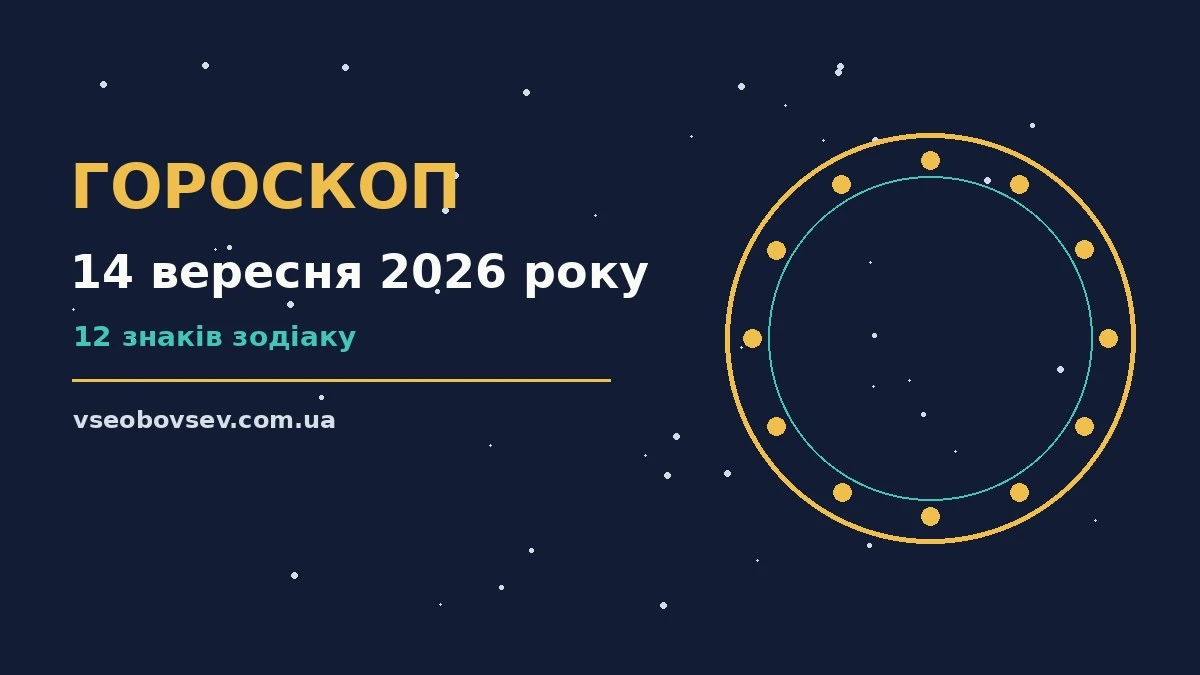 Зоряне небо над міською вежею вранці понеділка як символ гороскопу на 14 вересня 2026 року