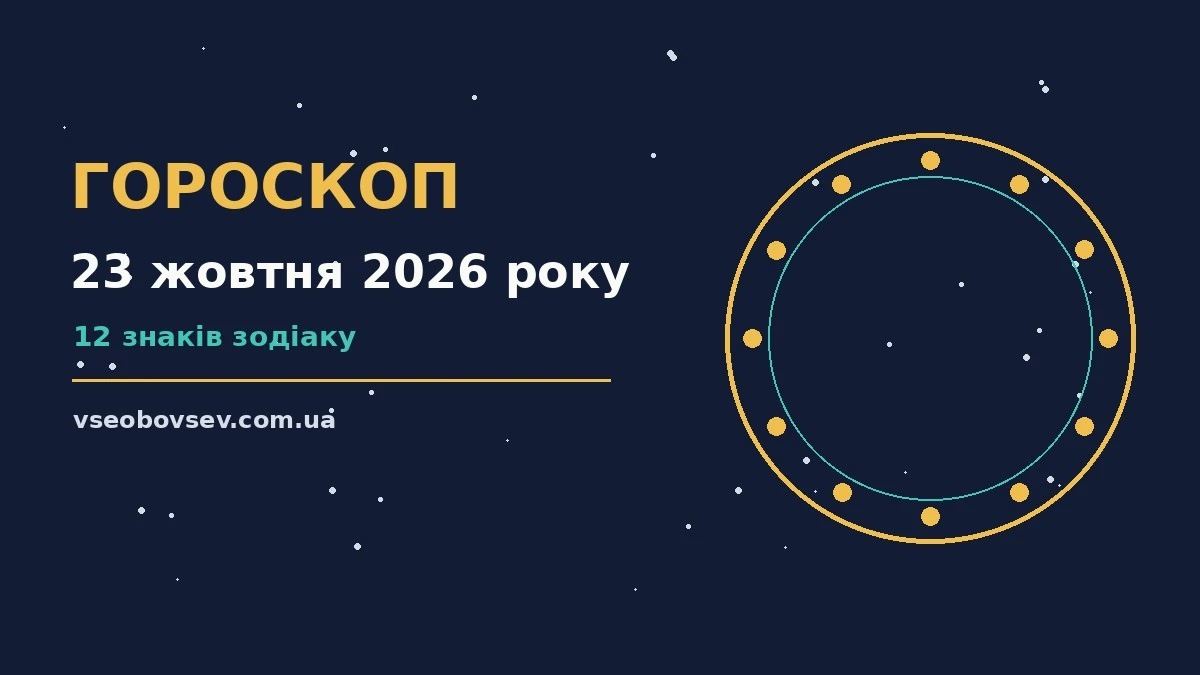Гороскоп на 23 жовтня 2026 року: ключові моменти дня для грошей і кохання